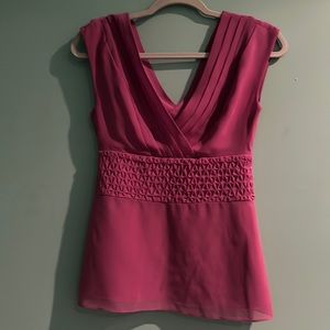 Banana Republic women’s blouse. Purple. Size 0. V neck front and back.